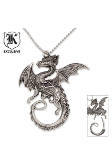 NECKLACE COILED DRAGON BLADE