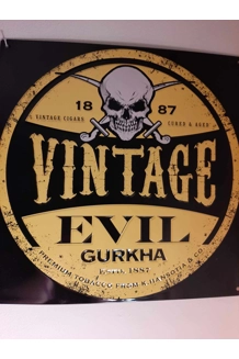 SIGN TIN GURKHA VINTAGE EVIL