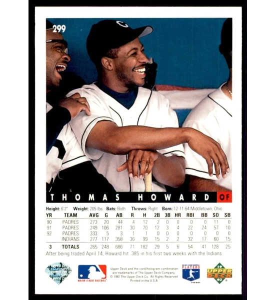 CARD THOMAS HOWARD UPPER DECK