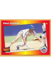 CARD VINCE COLEMAN TRIPLE PLAY