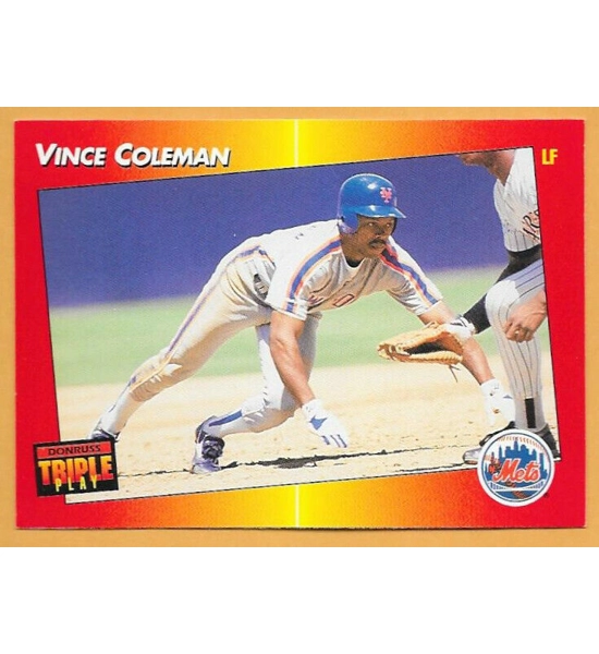 CARD VINCE COLEMAN TRIPLE PLAY