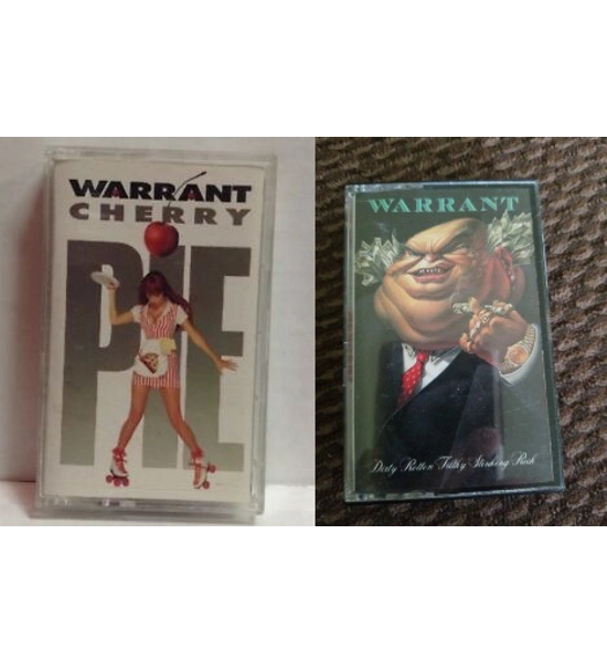 CASSETTE WARRANT CHERRY PIE AND DIRTY ROTTEN FILTHY STINKING RICH