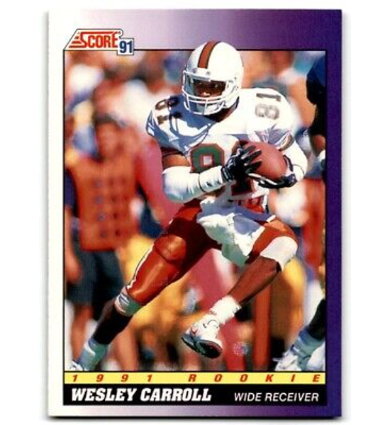 CARD WESLEY CARROLL SCORE 1991 ROOKIE 595