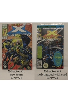 COMIC X-FACTOR 71 NEW TEAM & 85 WITH CARD