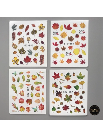 4 Autumnal Leaves Decals