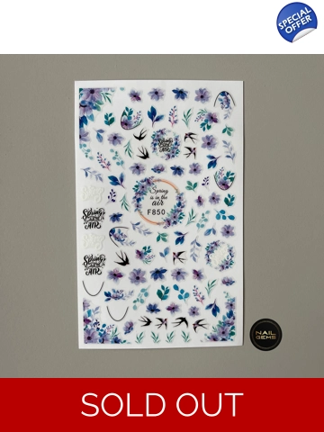 Blue Spring Floral Stickers