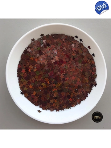 Chocolate Brown Holographic Stars