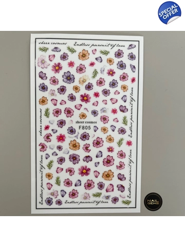 Cosmos Flower Stickers