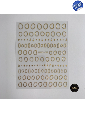 Gold Border Stickers 199