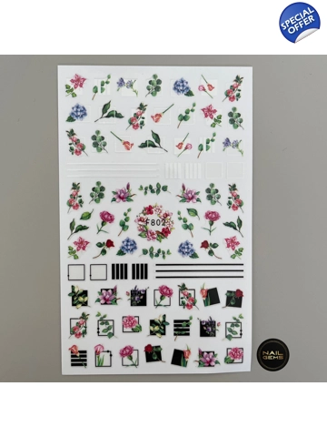 Framed Flower Stickers