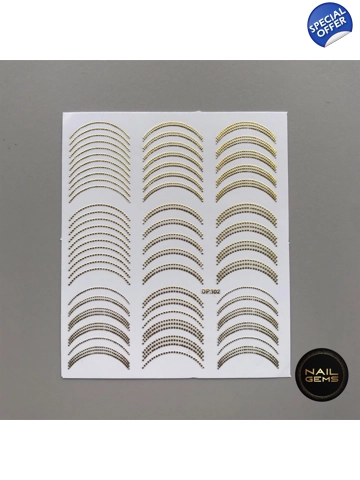 Gold 3D Curve Stickers