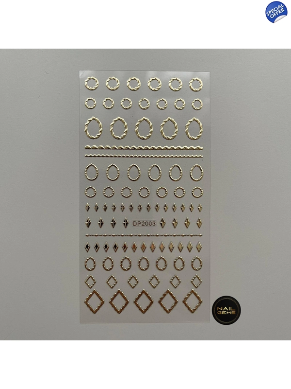 Gold Diamond/Oval Stickers