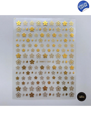 Gold Flower Stickers