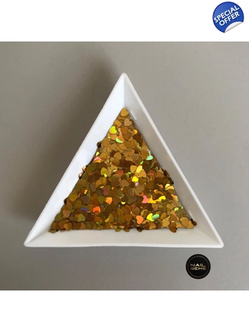 Gold Holographic Hearts