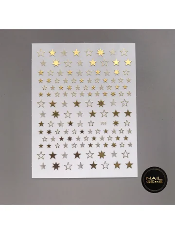 Gold 3D Star Stickers