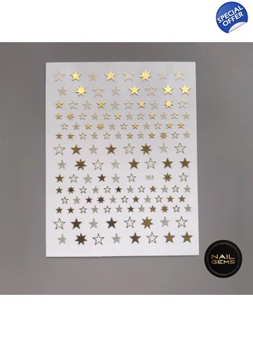 Gold 3D Star Stickers