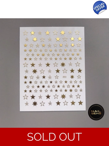 Gold 3D Star Stickers
