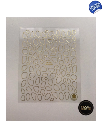 Gold Stone Shaped Outline Stickers