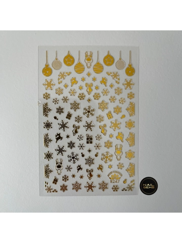 Gold Christmas Stickers