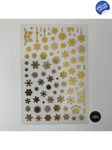Gold Snowflake Stickers