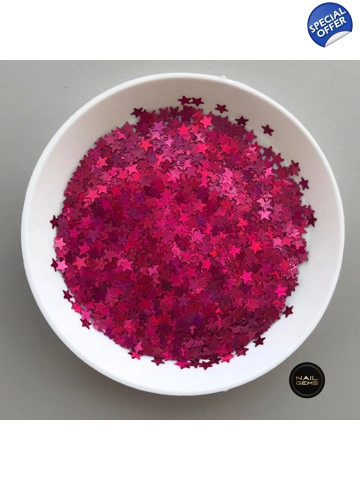 Hot Pink Holographic Stars