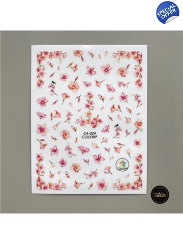 Pink Floral Stickers