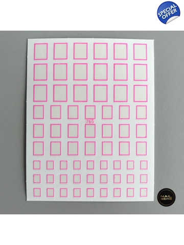 Pink Neon Square Stickers