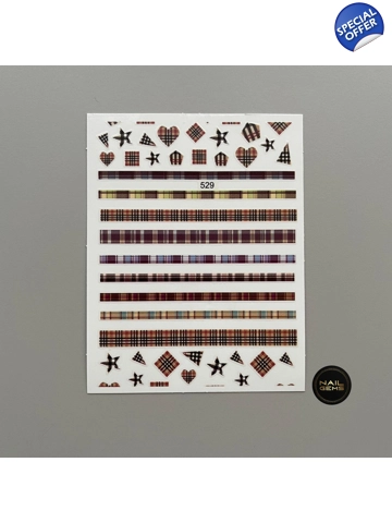 Plaid Strip Stickers