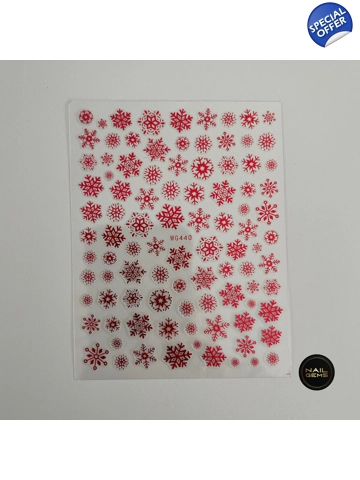 Red Snowflake Stickers