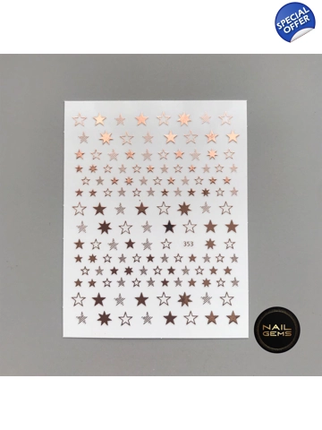 Rose Gold 3D Star Stickers
