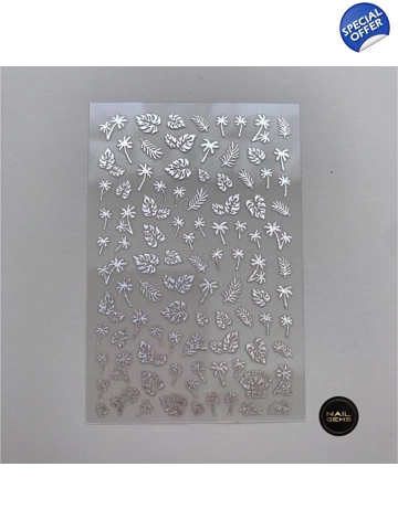 Silver Holographic Leaf..