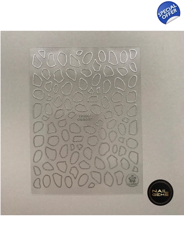Silver Stone Shaped Outline Stickers