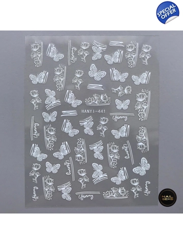 White Butterfly Stickers