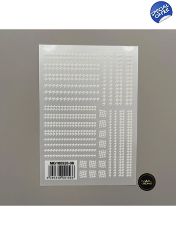 White Houndstooth Stick..