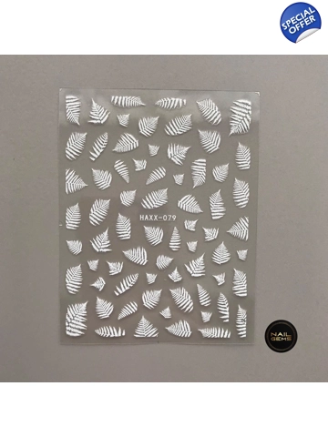 White Leaves Stickers