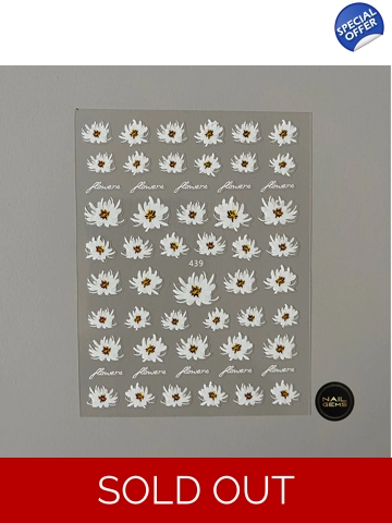 White Flower Stickers
