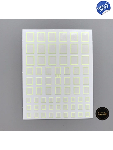 Yellow Neon Square Stickers