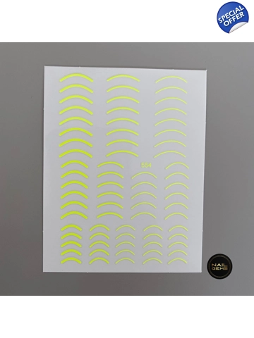 Yellow Neon Cuff Stickers