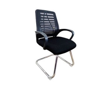 Mesh Visitor Chair 108C Chrome Black