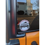 Jeep Wrangler Sticker, 4 inch weatherproof.