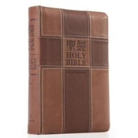 Chinese English BIble KJV/Union Traditionl Zipper Leather Brown Color