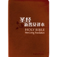 CBS4855 English Chinese Bible NLT/CNLT Simplified Leather Brown Color 中英圣经‧新普及译本‧啡色仿皮面‧银边(简体中文)