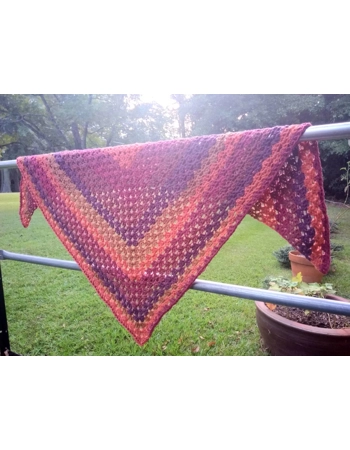 Cranberry Crisp Shawl