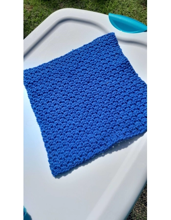 Blue Cotton Washcloth/Dishcloth Set