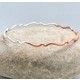Copper and Silver Wavey Bangle