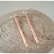 Thin copper drop earrings