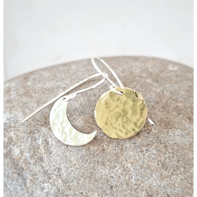 Moon and Sun dangly earrings Moon and Sun dangly earrings