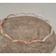 Sterling Silver and Copper Scallop Bangle