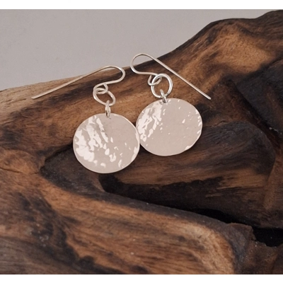 Silver Disc Earrings