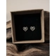 Filigree heart stud earrings